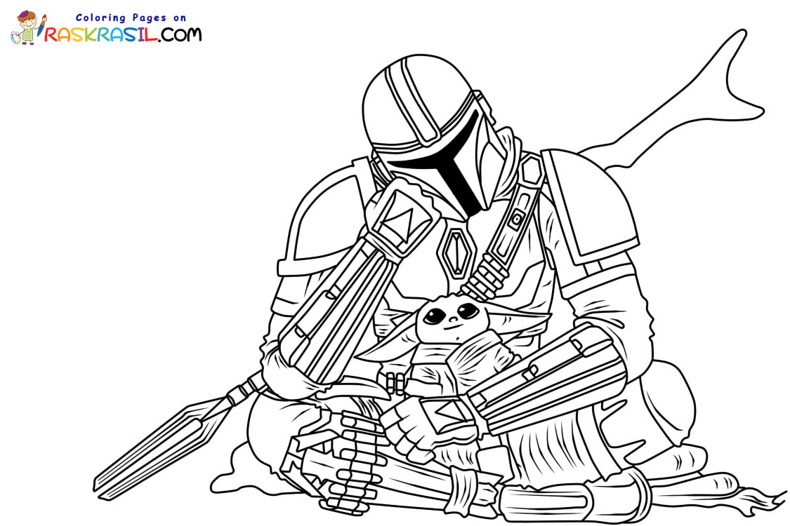 Coloriage The Mandalorian à imprimer