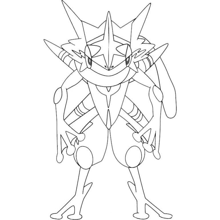 Greninja Coloring Pages