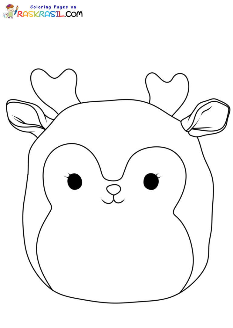 Christmas Squishmallow Coloring Pages