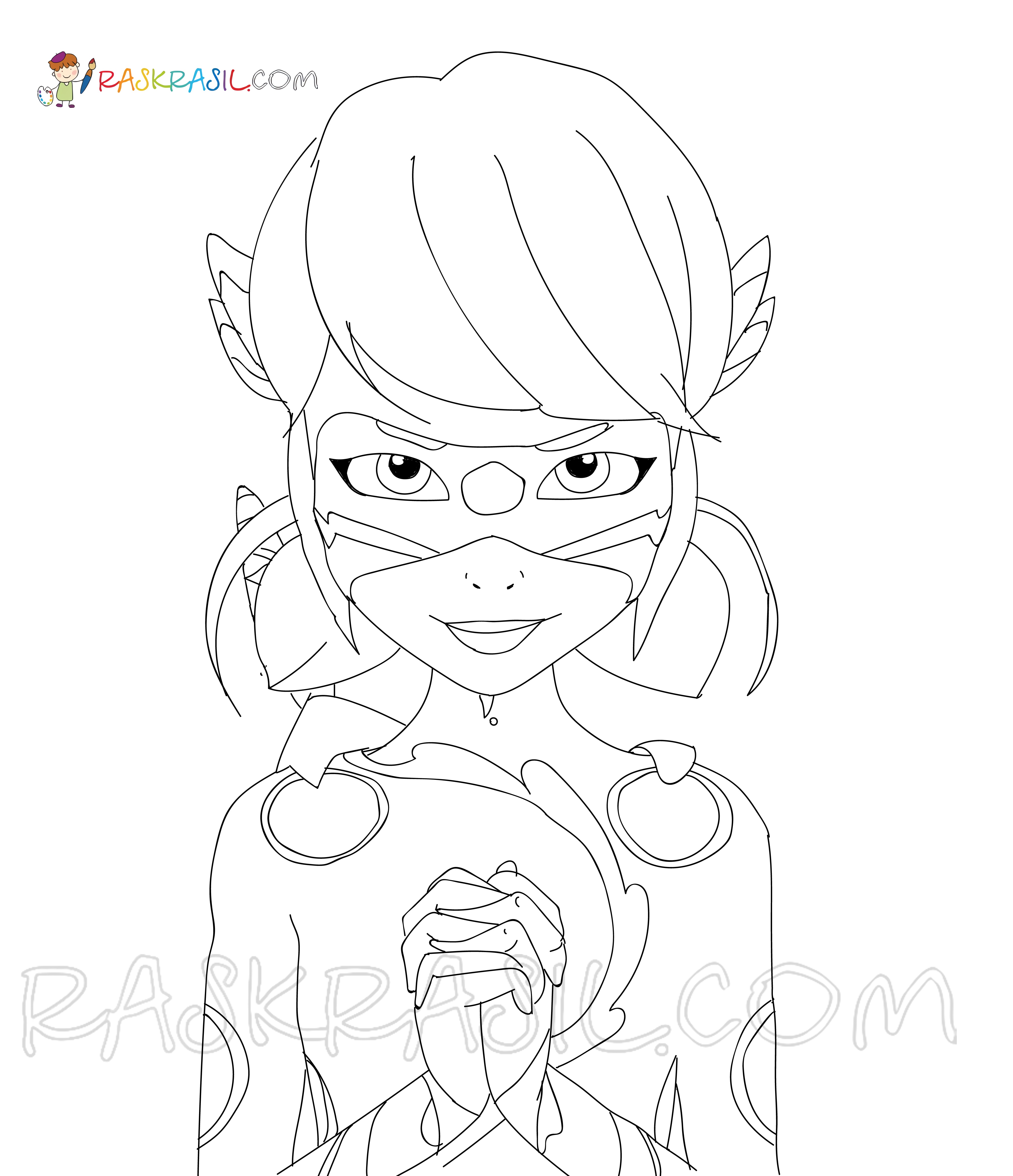 Printable Marinette Dupaincheng Ladybug And Cat Noir Coloring Pages