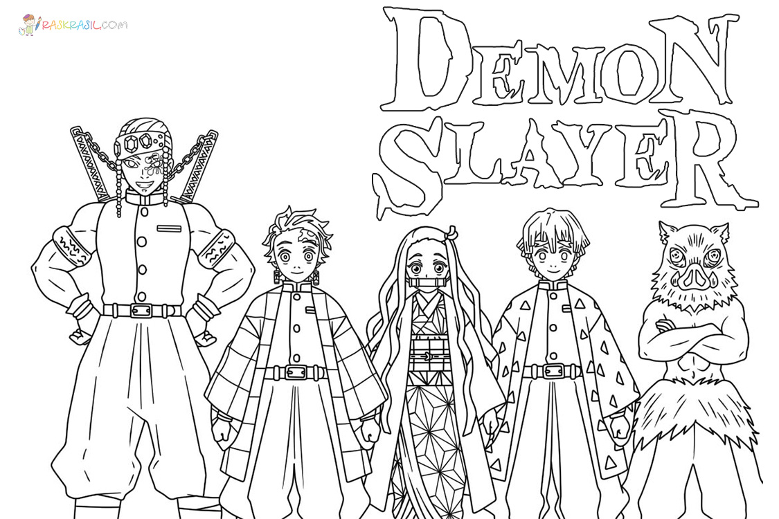 Desenhos Do Demon Slayer Para Imprimir E Colorir Pintar Desenhos