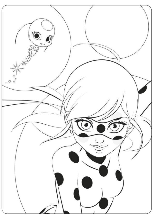 Dibujos de Ladybug y Cat Noir para Colorear