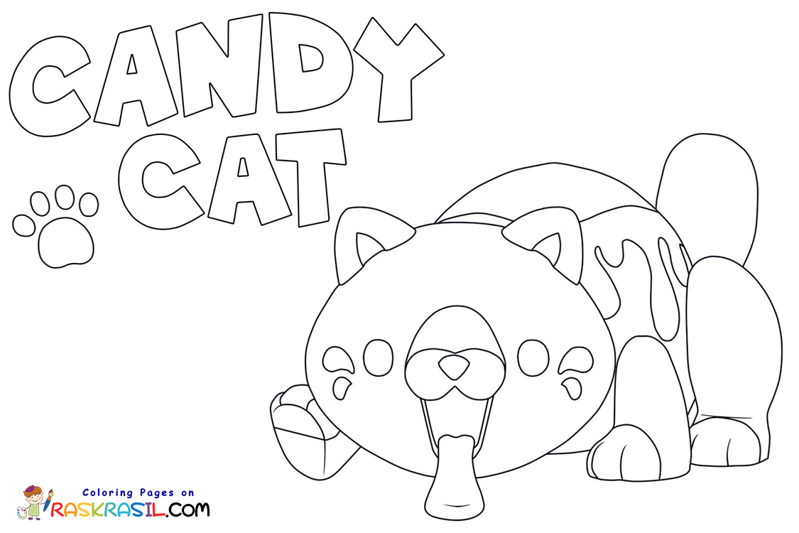 Desenhos de Poppy Playtime Candy Cat para Colorir e Imprimir 