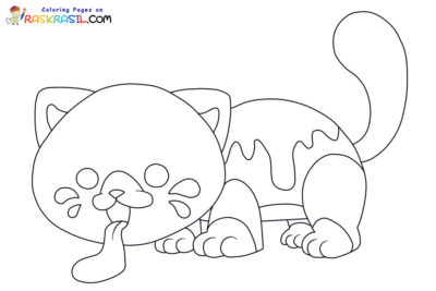 Coloriage Candy Cat Poppy Playtime à imprimer