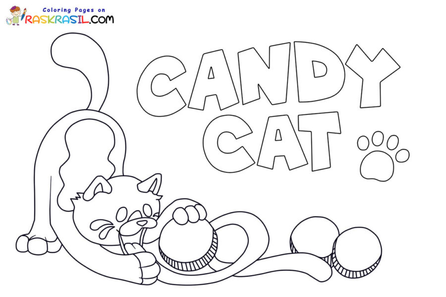 Dibujos de Candy Cat Poppy Playtime para Colorear