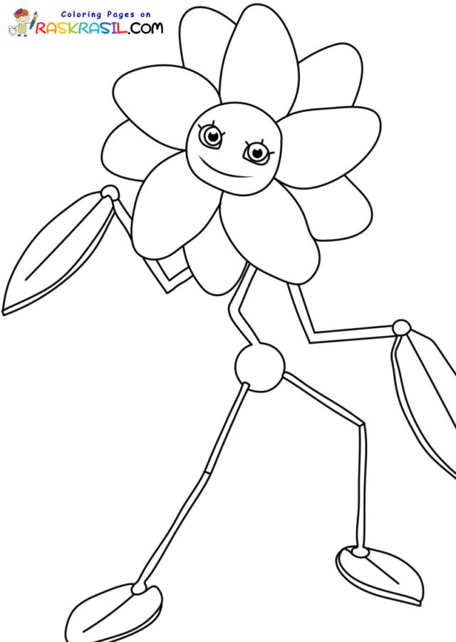 Daisy Poppy Playtime Coloring Pages