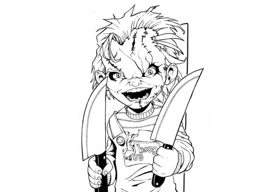 Chucky Child's Play Ink by SWAVE18 on deviantART  Skull coloring pages,  Unicorn coloring pages, Halloween coloring