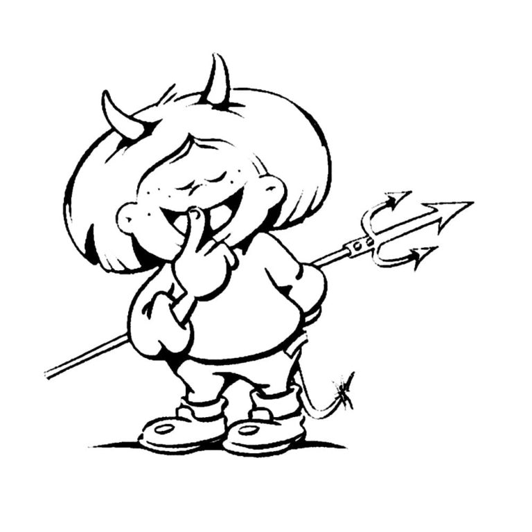 Coloriage Diable à imprimer