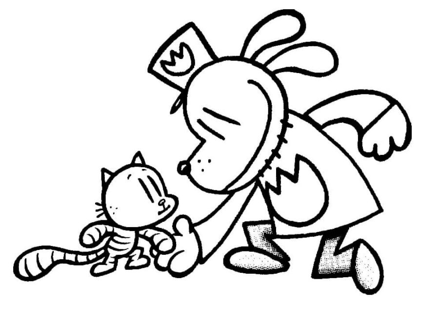 Dog Man Coloring Pages