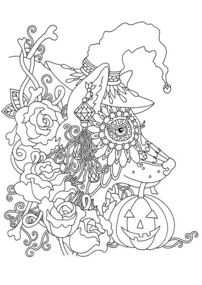 Halloween Dog Coloring Pages