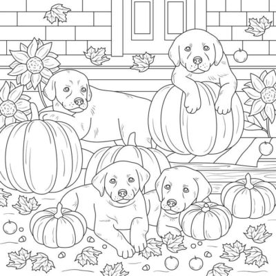 Halloween Dog Coloring Pages