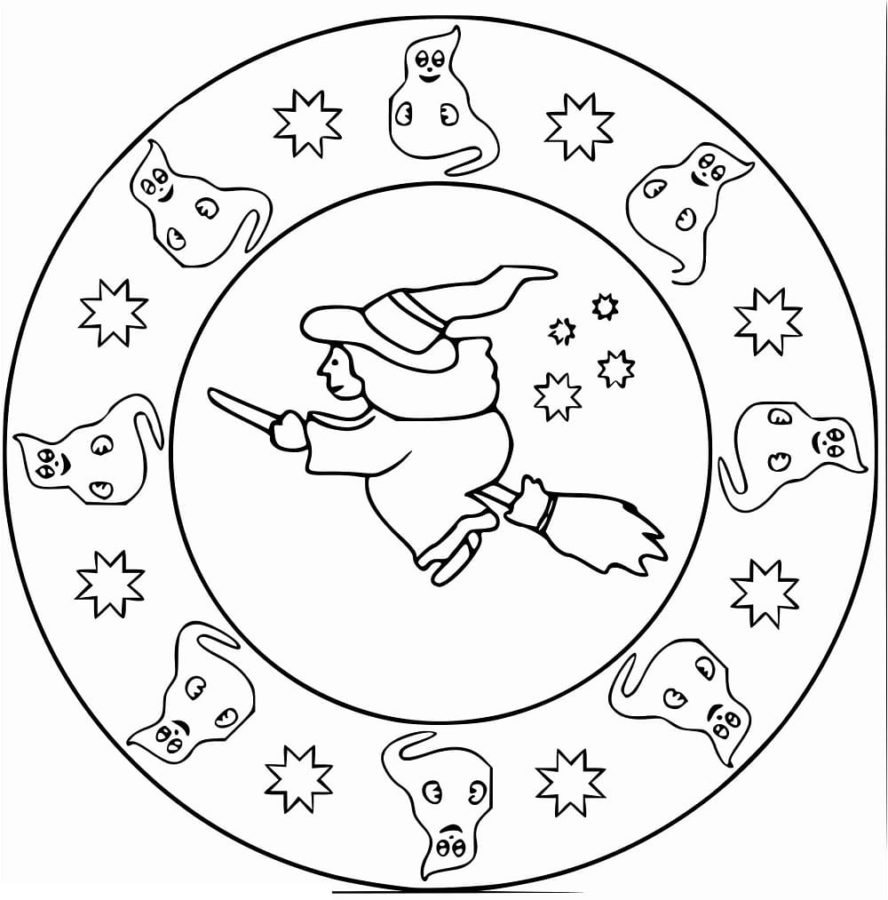 Halloween Mandalas Coloring Pages