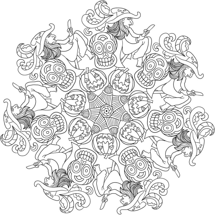 Halloween Mandalas Coloring Pages