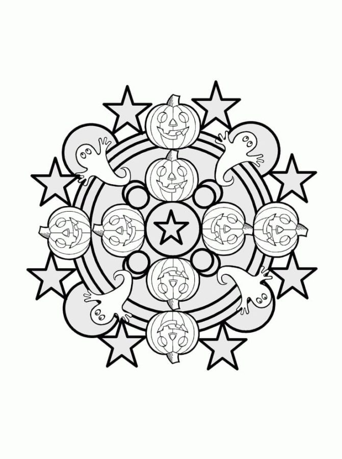 Halloween Mandalas Coloring Pages