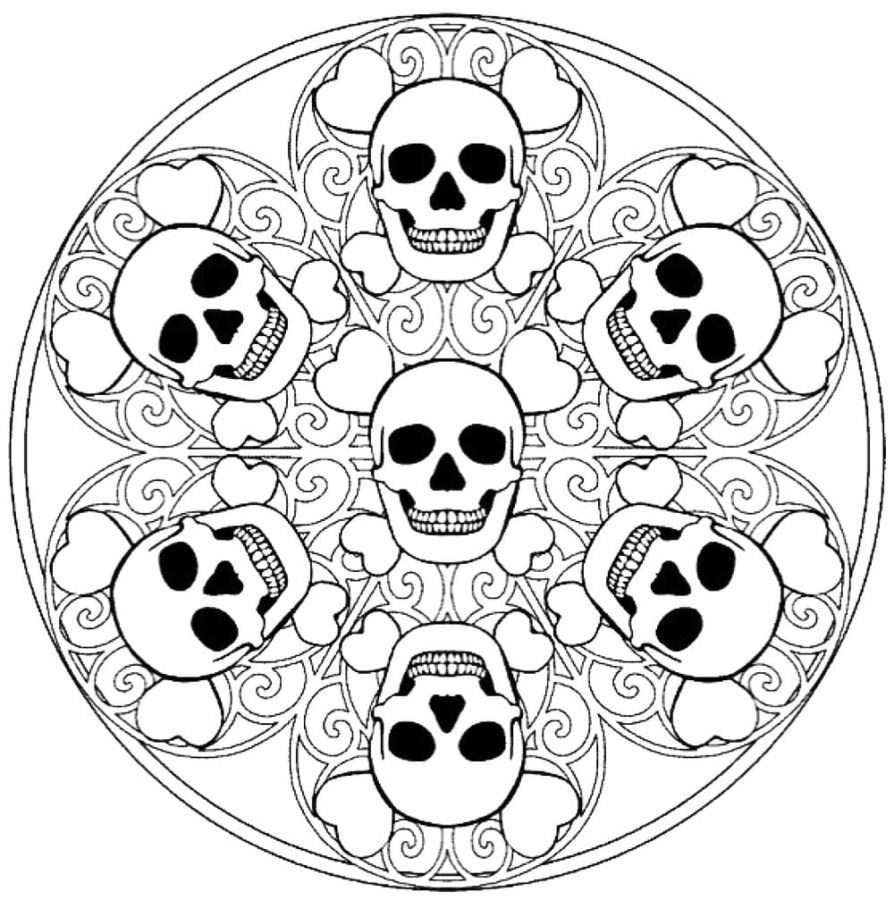 Coloriage Halloween Mandala à imprimer