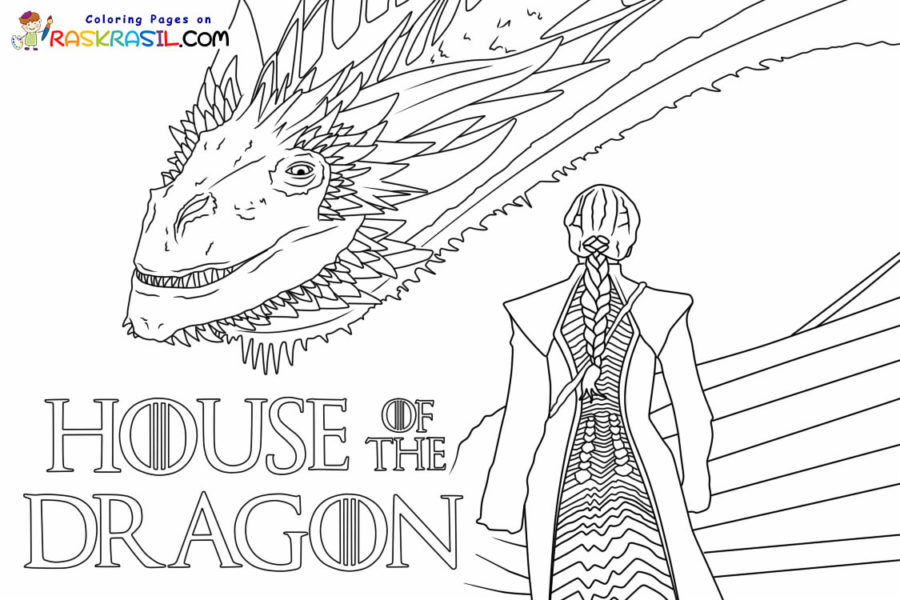 Ausmalbilder House of the Dragon | Malvorlagen zum Ausdrucken