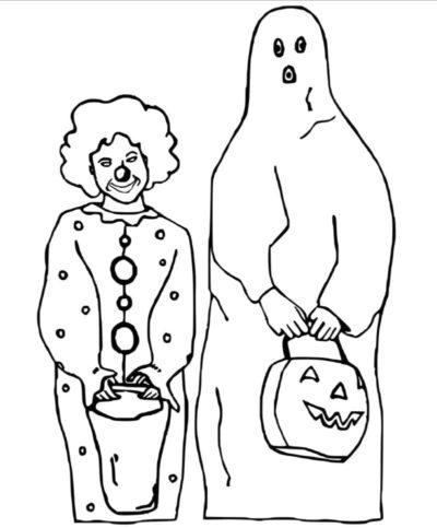 Coloriage Trick or Treat à imprimer