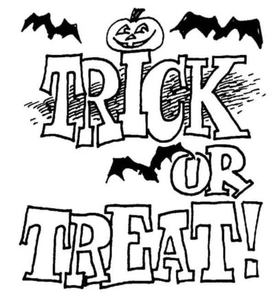 Coloriage Trick or Treat à imprimer