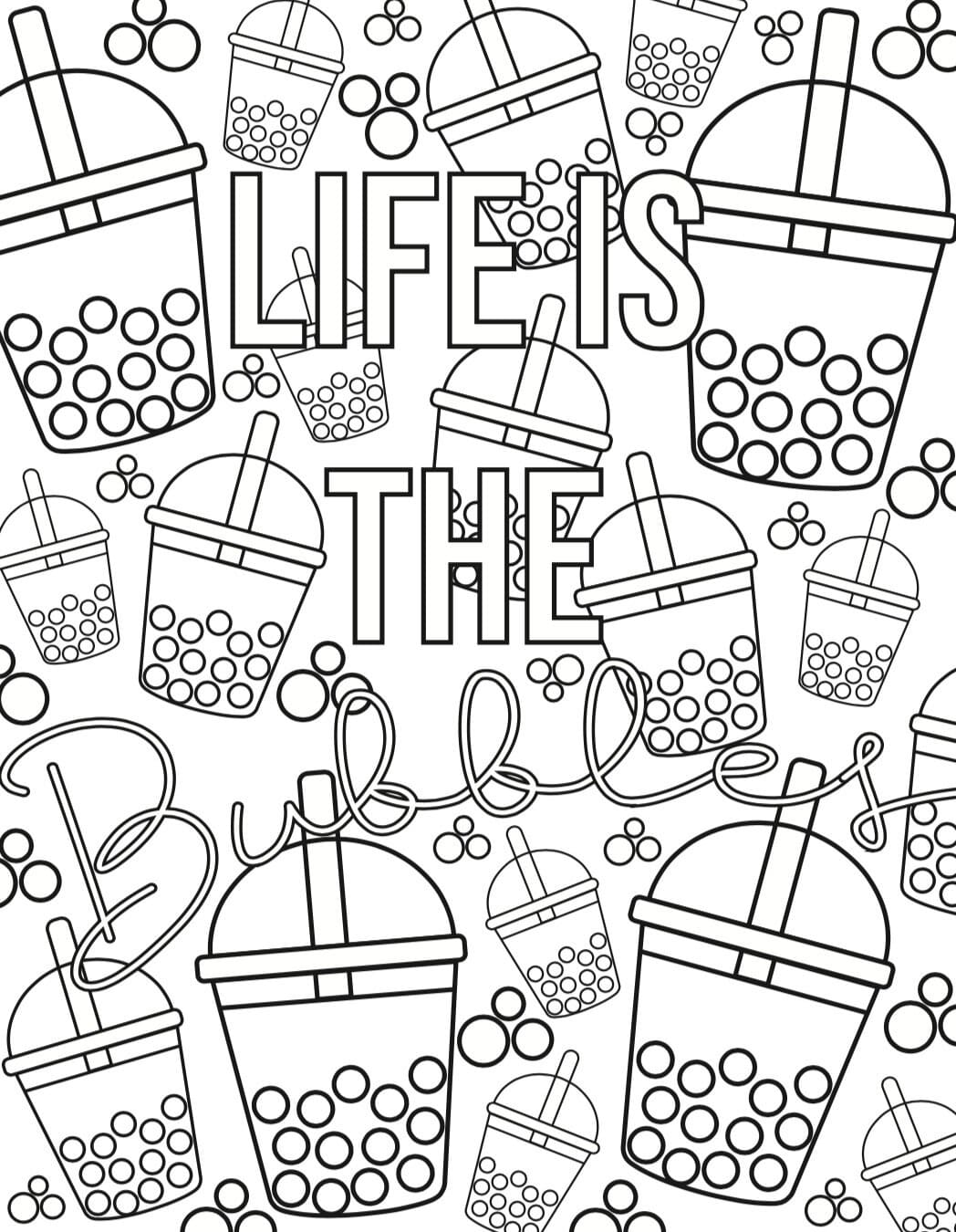OUR CAFETERIA IS TEA RIFFIC 6 Bubble Tea Coloring Pages Educational OUR CAFETERIA IS TEA RIFFIC 6 Bubble Tea Coloring Pages Educational