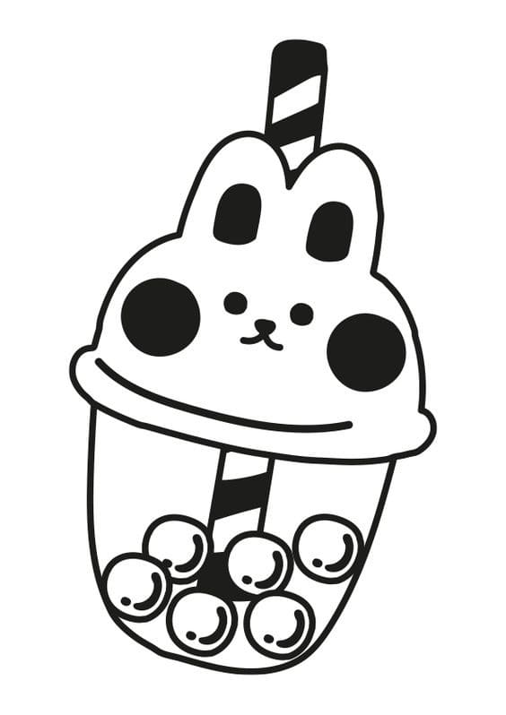 Dibujos de Bubble Tea para Colorear