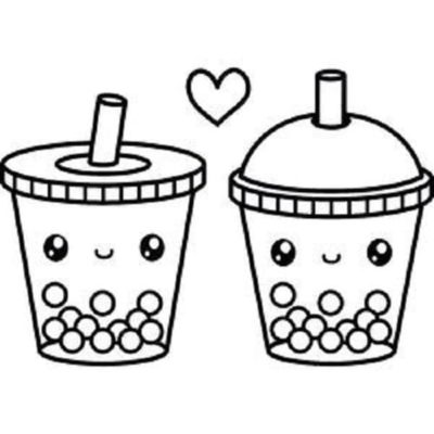 Disegni di Bubble Tea da Colorare