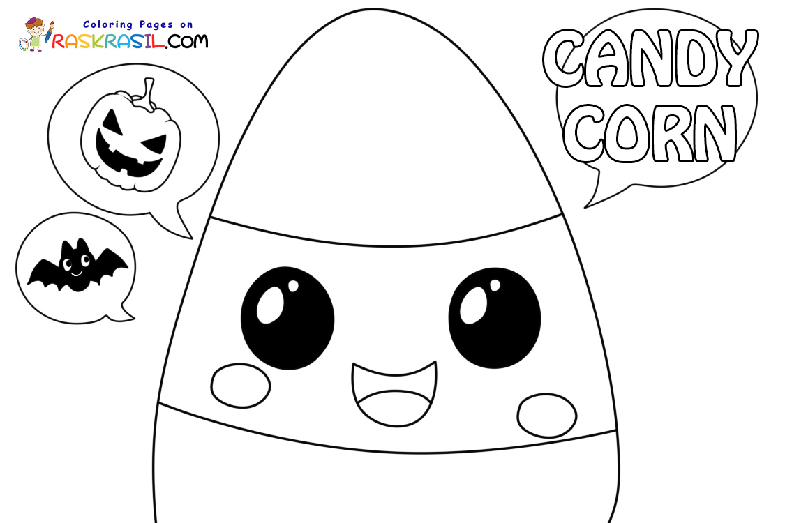 Halloween Candy Corn Coloring Pages