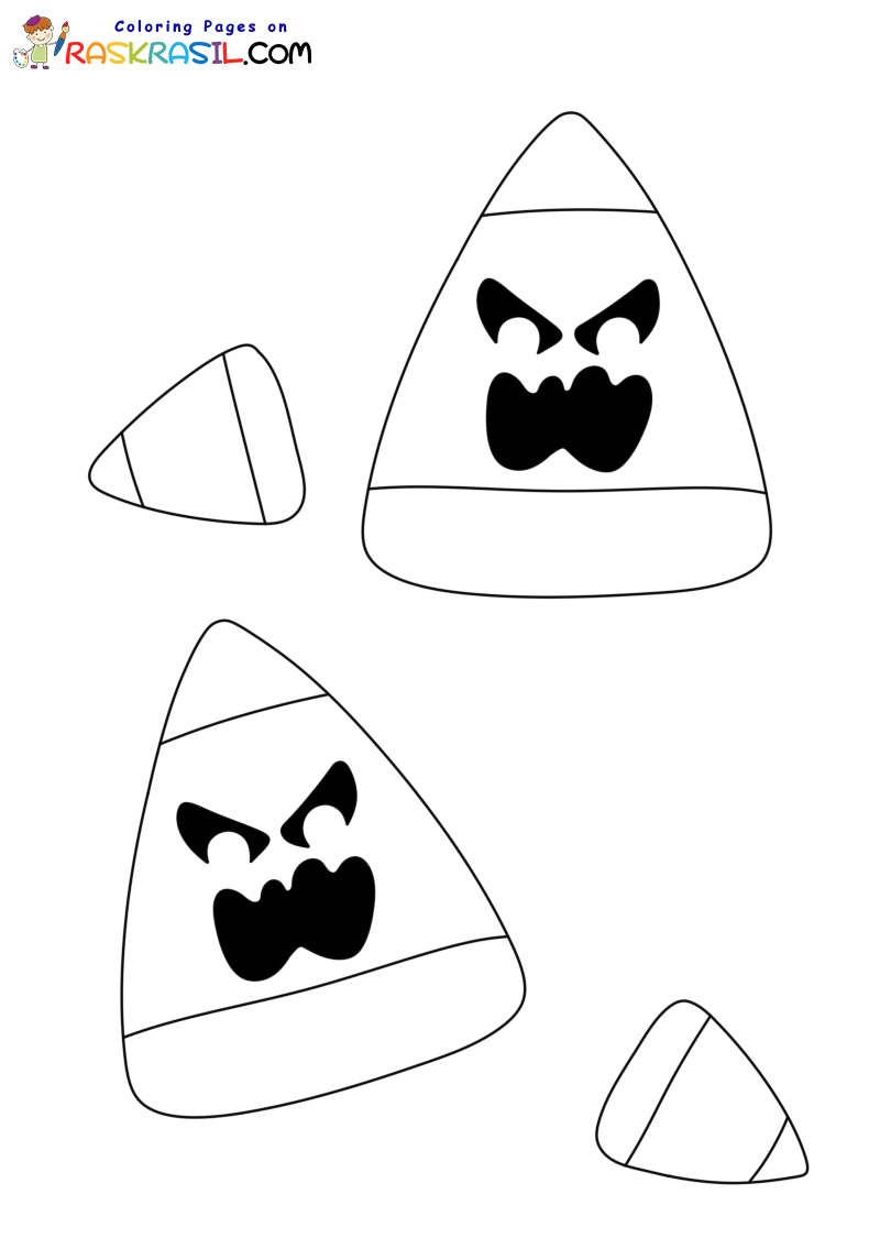 Candy Corn Coloring Pages Candy Corn Coloring Pages