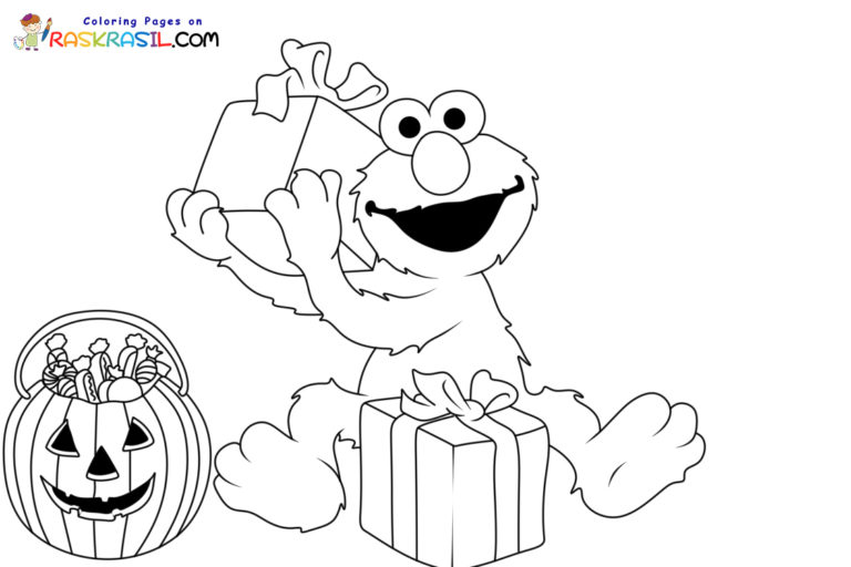 Ausmalbilder Elmo Halloween | Malvorlagen zum Ausdrucken