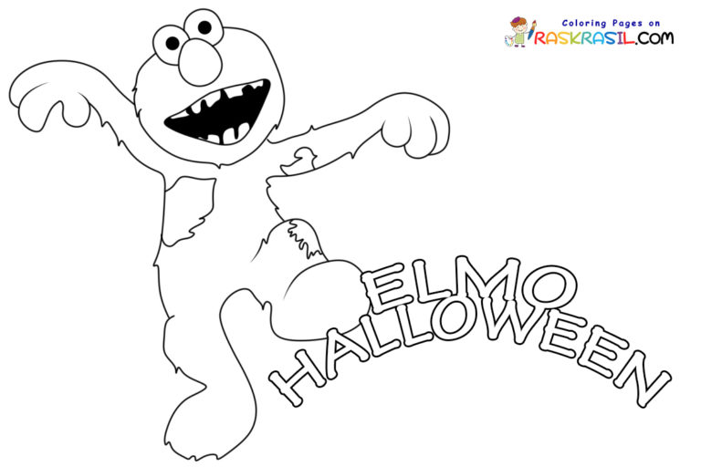Elmo Halloween Coloring Pages