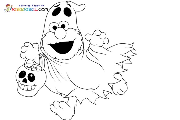 Elmo Halloween Coloring Pages