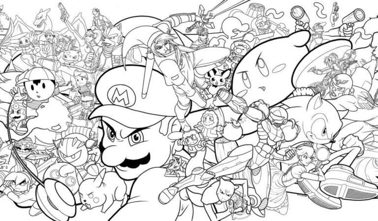 Super Smash Brothers Coloring Pages