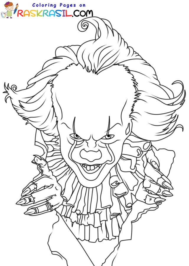 Desenhos de Pennywise para Colorir e Imprimir - Pintar Grátis Online