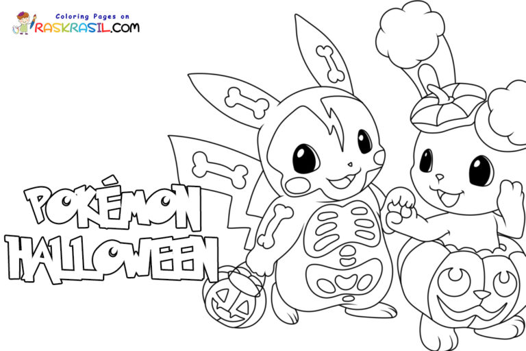 10 Spooktacular Halloween Pokémon Coloring Pages for Kids and Adults