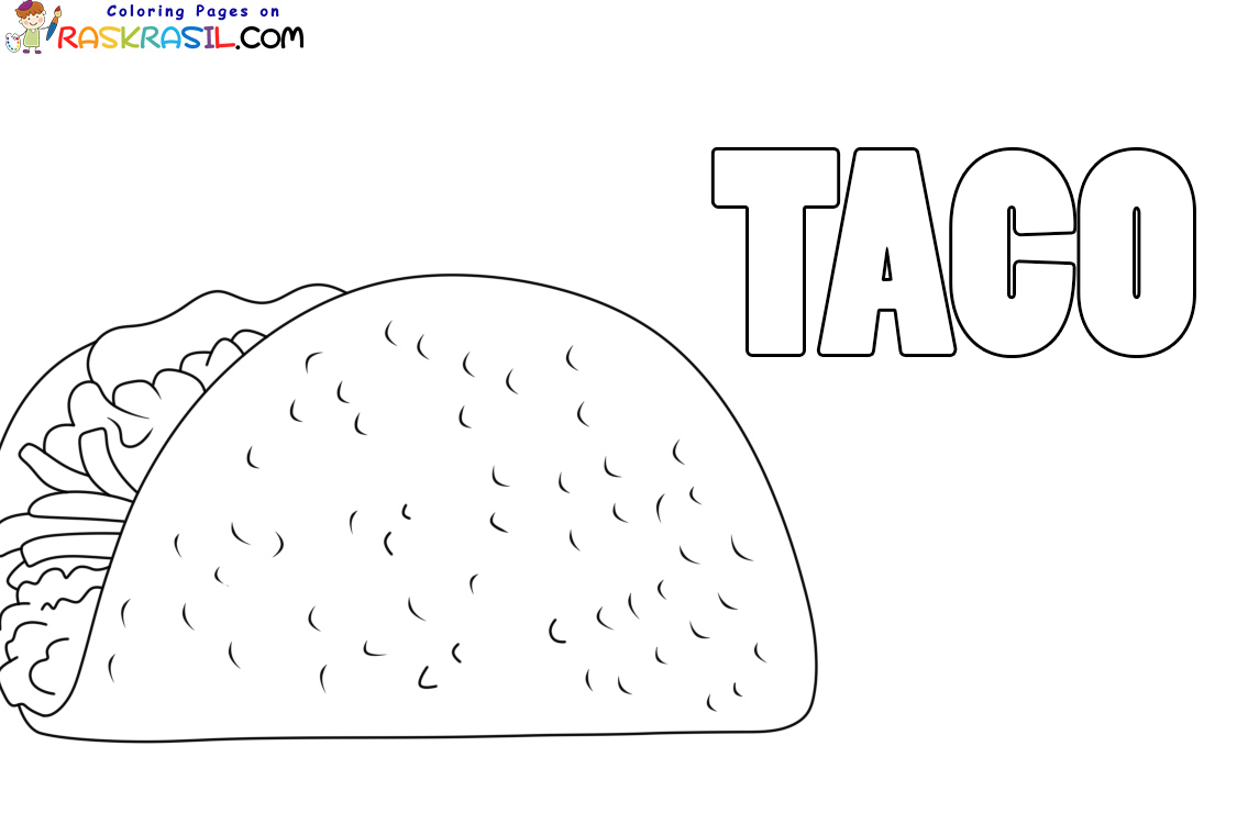 Taco Coloring Page