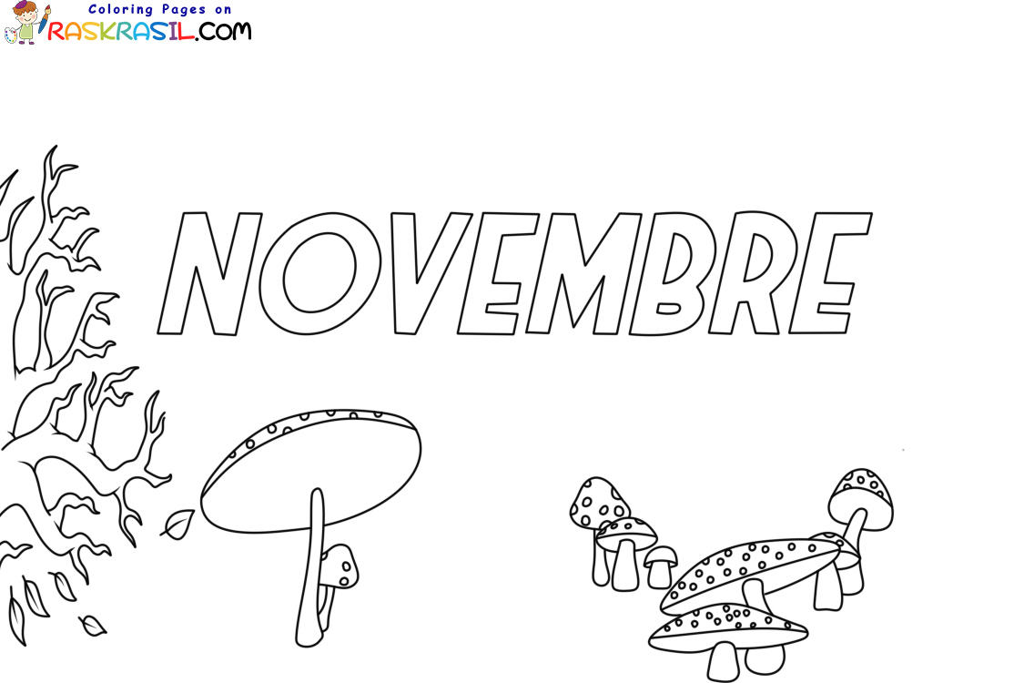 Coloriage Novembre à imprimer