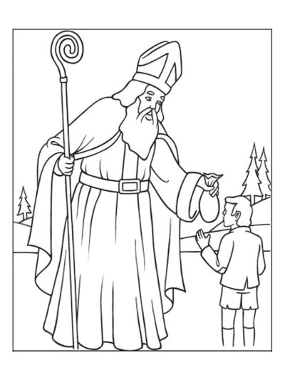 Ausmalbilder Nikolaus | Kostenlos Malvorlagen zum Ausdrucken
