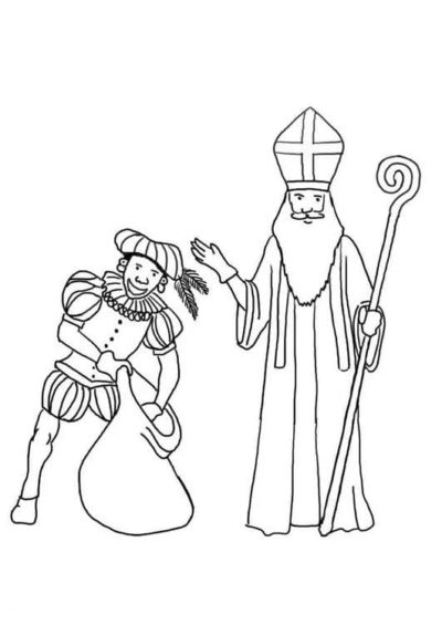 Ausmalbilder Nikolaus | Kostenlos Malvorlagen zum Ausdrucken