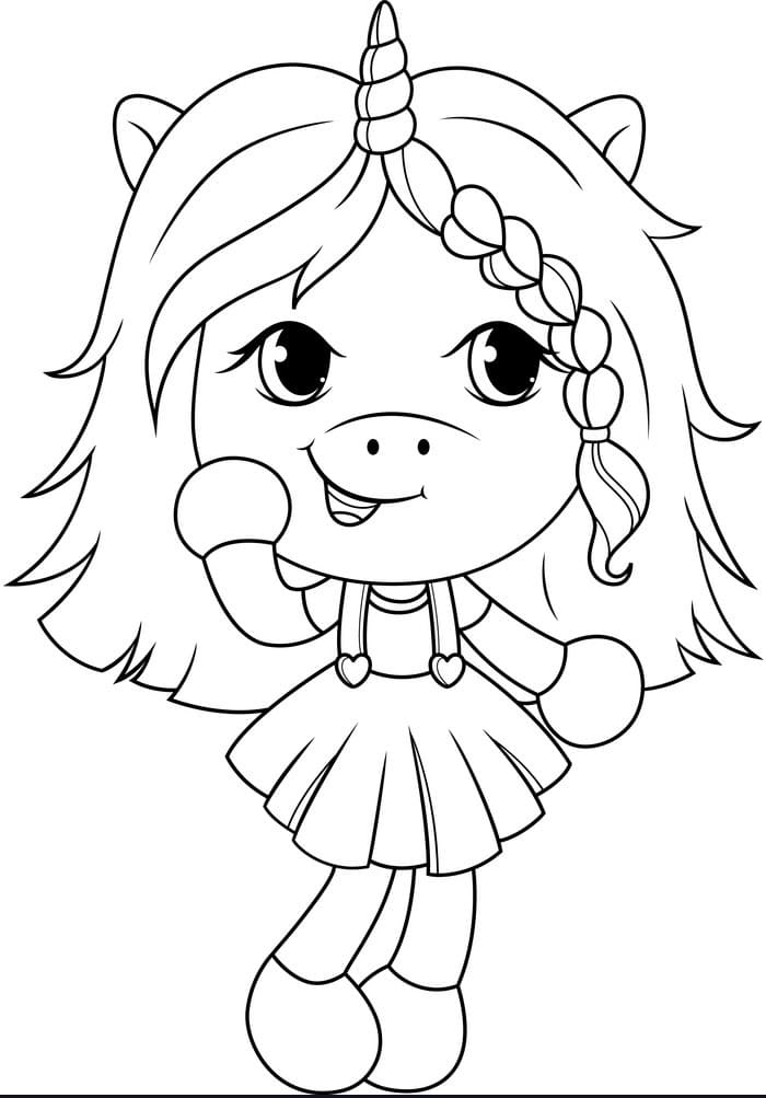 Dibujos de Bebé Unicornio para Colorear