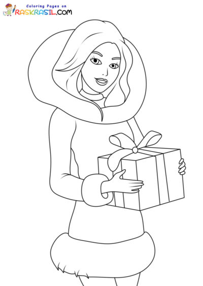 Barbie Christmas Coloring Pages