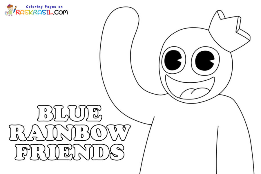 Dibujos de Blue Rainbow Friends para Colorear