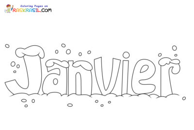 Coloriage Janvier à imprimer