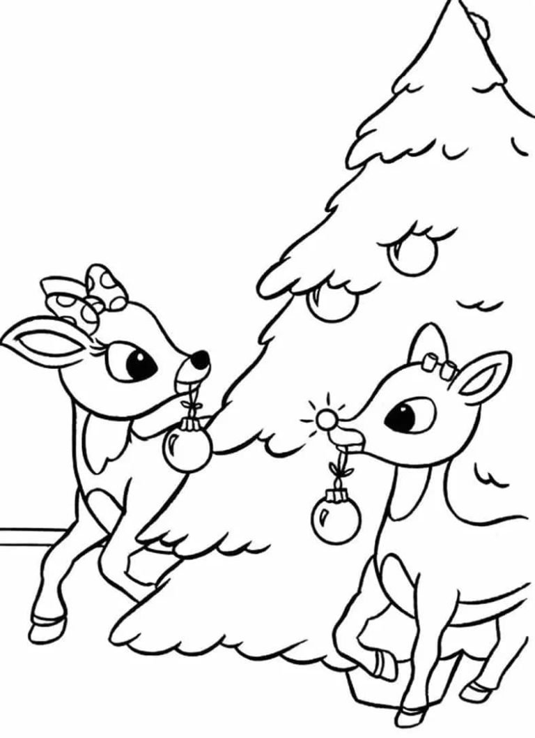 Christmas Animals Coloring Pages - Raskrasil.com Coloring Pages Christmas Animals 80 768x1058 