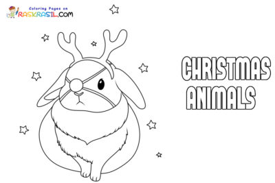 Christmas Animals Coloring Pages