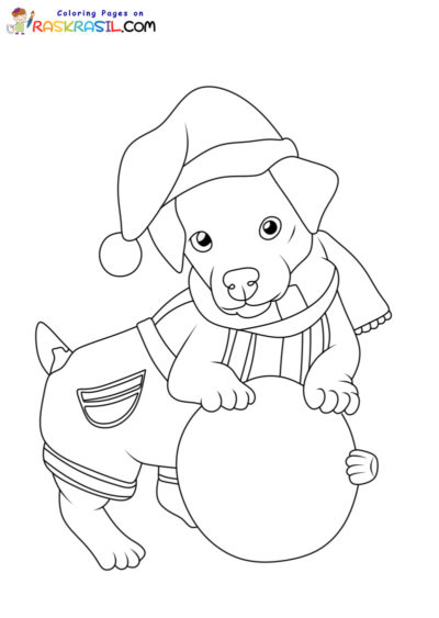 Christmas Animals Coloring Pages - Raskrasil.com Coloring Pages Christmas Animals Dog 1 400x563 