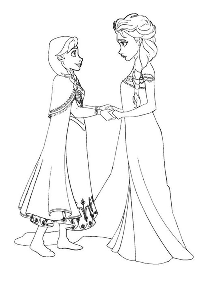 Elsa and Anna Boyama Sayfaları – En Güzel Boyamalar