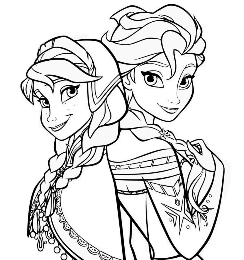 Elsa and Anna Boyama Sayfaları – En Güzel Boyamalar