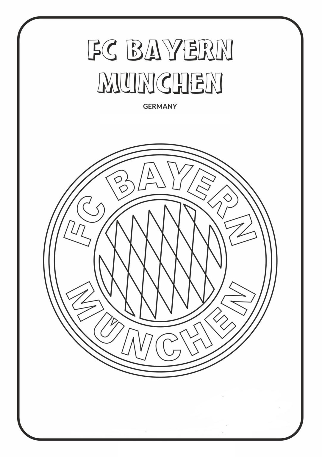 FC Bayern Coloring Pages | Free Printables
