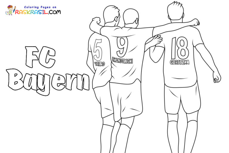 Ausmalbilder FC Bayern München | Malvorlagen zum Ausdrucken