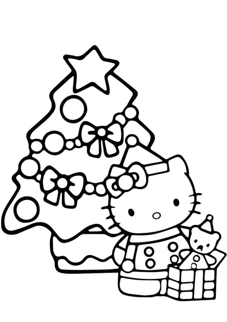 Ausmalbilder Weihnachten Hello Kitty | Kostenlos Ausdrucken