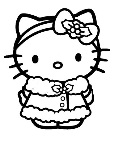 Hello Kitty Christmas Coloring Pages